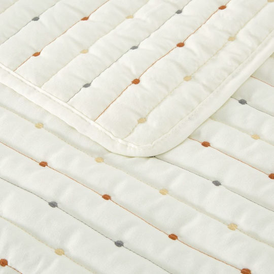 abo Βρεφικό Κουβερλί Βαμβακερό White 80x110cm