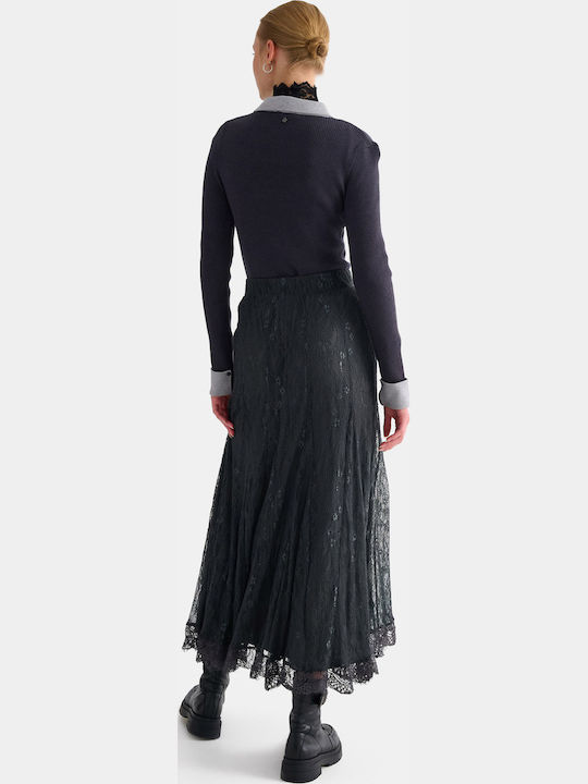 Set cu fustă maxi gri