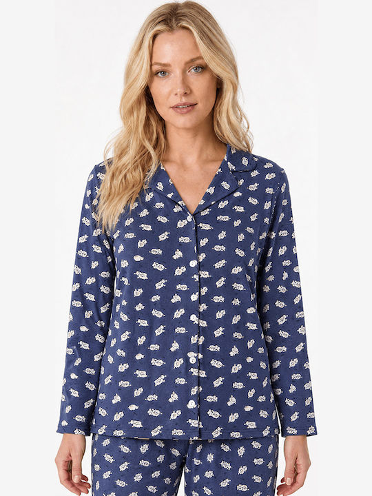 Comfort Summer Women's Pyjama Set Petrol Blue