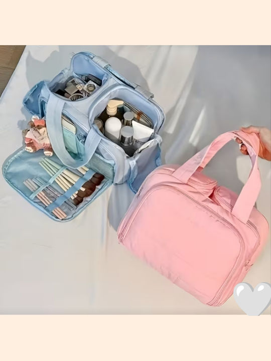 Neseser Multifuncțional Albastru Deschis și Geantă De Cosmetice De Călătorie Neseser Multifuncțional Albastru Deschis și Geantă De Cosmetice De Călătorie
