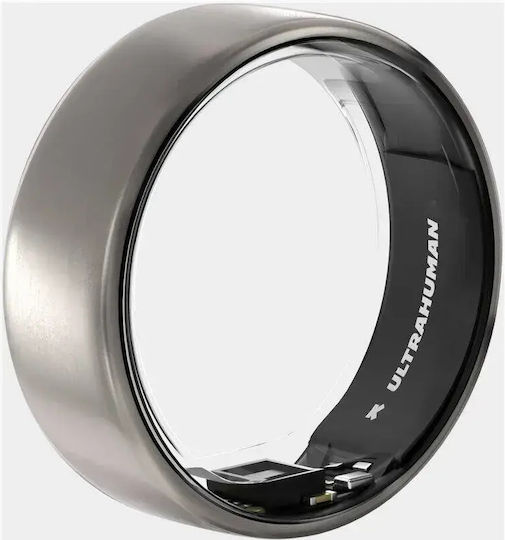 Ultrahuman Air Smart Ring 21.5mm Waterproof cu Pulgraf Raw Titanium