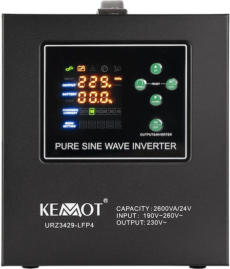 Kemot LCH-URZ3429-LFP4 UPS 2600VA 1800W with 2 Schuko AC outlets