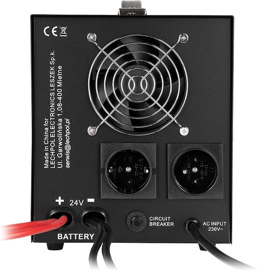 Kemot LCH-URZ3429-LFP4 UPS 2600VA 1800W with 2 Schuko AC outlets