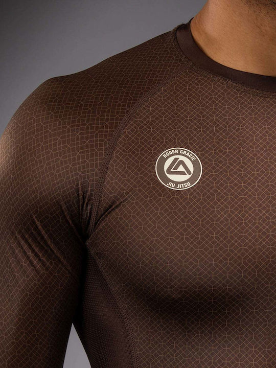 Venum Venum Männer Lange Ärmel Kampfkunst T-Shirt für Jiu-Jitsu Braun
