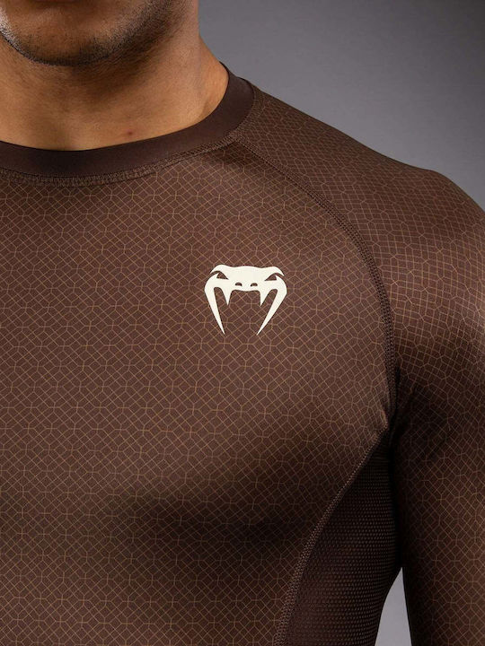Venum Venum Männer Lange Ärmel Kampfkunst T-Shirt für Jiu-Jitsu Braun