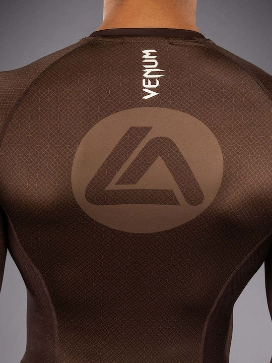Venum Venum Männer Lange Ärmel Kampfkunst T-Shirt für Jiu-Jitsu Braun