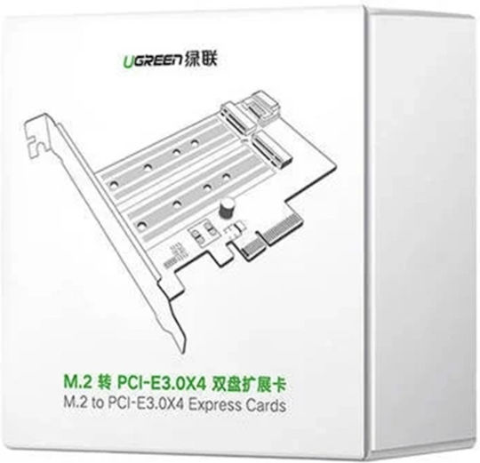 Ugreen Карта PCIe Към 2 Порта M.2