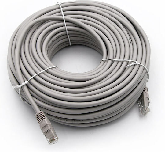 Adeleq U/UTP Cat.5e (Gigabit) Мрежов Кабел Ethernet 30м Сив