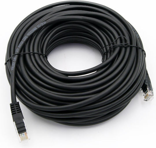 Adeleq U/UTP Cat.5e (Gigabit) Мрежов Кабел Ethernet 20м Черен