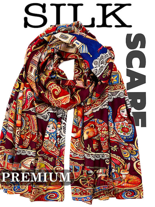 Women's Silk Shawl Red Women's Silk Shawl Red