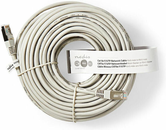 Nedis F/UTP Cat.5e (Gigabit) Καλώδιο Δικτύου Ethernet 20m Γκρι