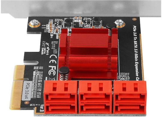 Axagon Κάρτα PCIe σε 6 θύρες SATA
