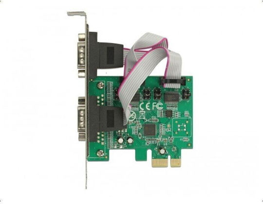DeLock DeLock PCIe Karte mit 2 RS232 DB9 Seriell Anschlüssen