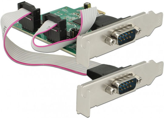 DeLock DeLock PCIe Karte mit 2 RS232 DB9 Seriell Anschlüssen