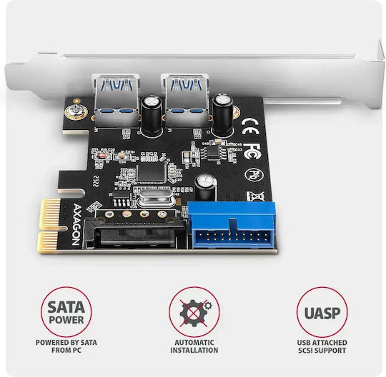 Axagon Κάρτα PCIe σε θύρα SATA