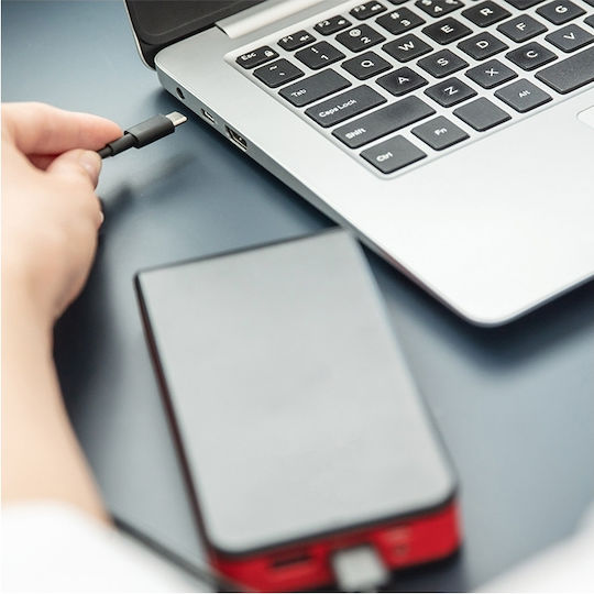 Qoltec USB 2.0 Kabel USB-C männlich - USB-A Schwarz 1.2m (50488)