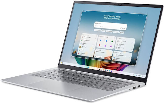 Acer Swift Edge 14 Ai 14" OLED 120Hz (Ultra 7-355/16GB/512GB SSD/W11 Home) Калцитно бяло (US Keyboard)