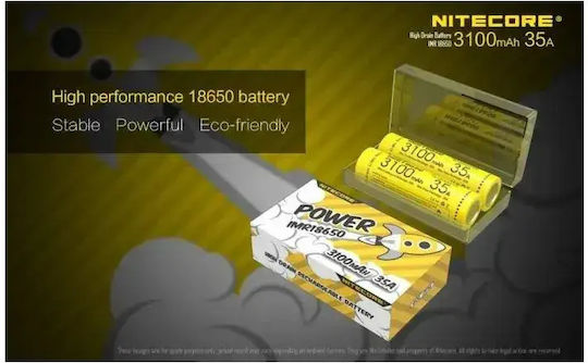 NiteCore Imr18650 Wiederaufladbare Batterien 18650 2Stück