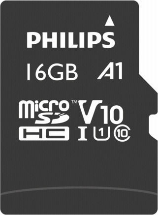Philips microSDHC 16GB U1 V10 A1 UHS-I 80MB/s with Adapter