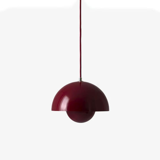 Next Red Pendant Light with E27 Socket 23x23x18cm