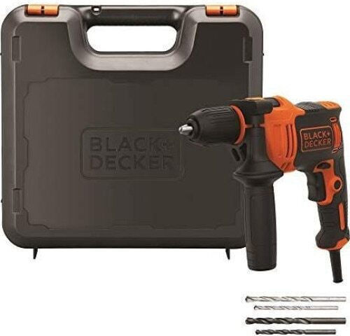 Black & Decker BEH710K Κρουστικό Δράπανο 710W με Θήκη και με 2x Τρυπάνια 6mm & 2x Τρυπάνια 8mm