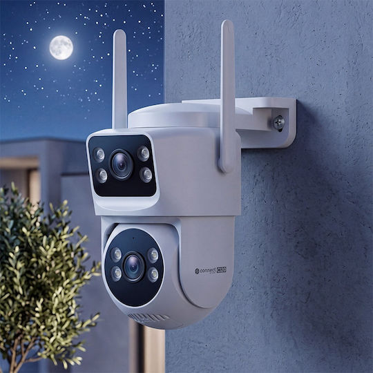 Kruger & Matz C120 IP Камера за Видеонаблюдение Wi-Fi 4+4MP Водоустойчива с Двупосочна Комуникация