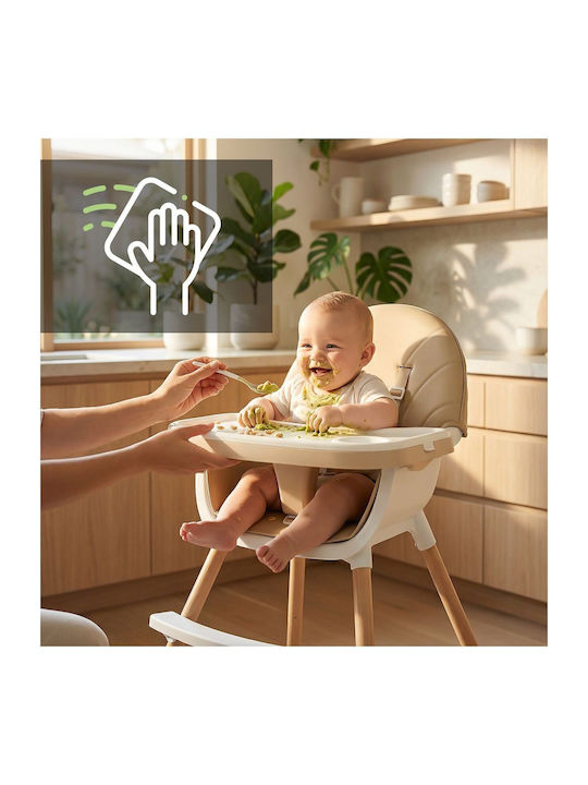 Scaun Inalt De Masa 3 In 1 Bej