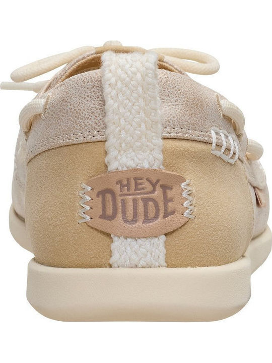 Women's Moccasins in Beige Colour