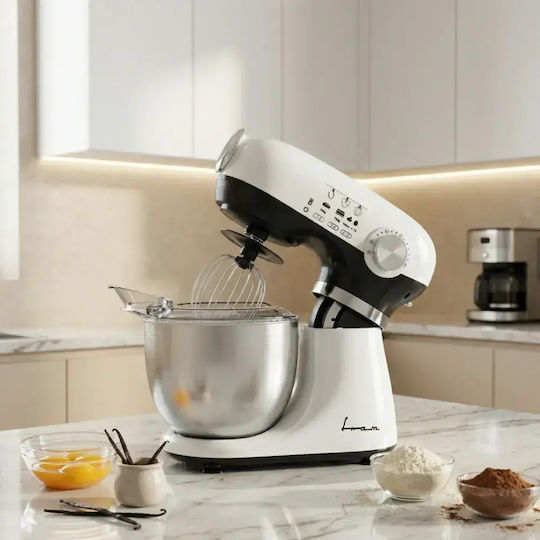 Fram Mixer Planetar 1000W cu Bol Din Inox 5lt Albă