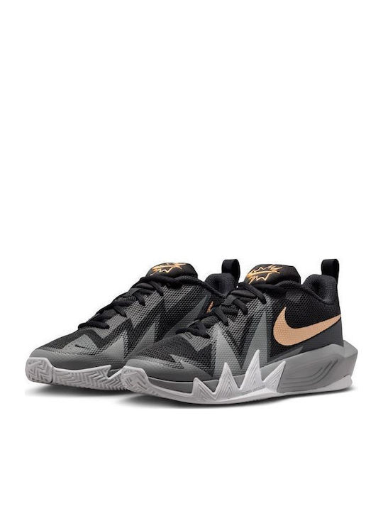 Kinder Sportschuhe Basketball mit Schnürsenkeln Schwarz