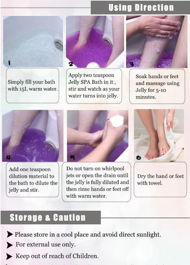 Jelly Spa Bath Hand & Food Kit Lavender & Dilution Minerals 3τεμ
