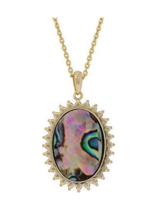 Necklace Talisman Made of Gold Plated Silver Necklace Talisman Made of Gold Plated Silver