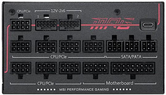 MSI MPG Ai1600TS 1600W Schwarzes Netzteil für Computer Vollständig Modular 80 Plus Titan