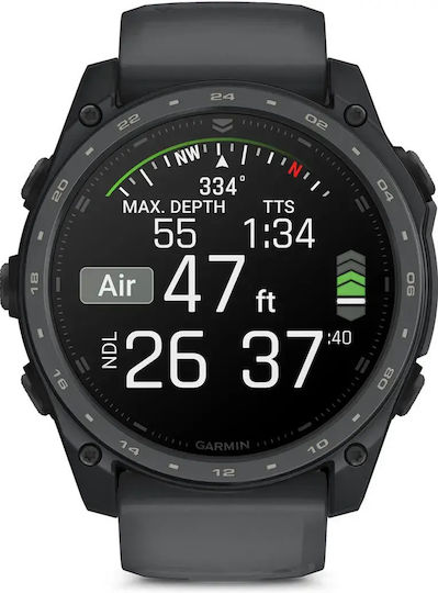 Garmin Tactix 8 AMOLED Cerakote Titanium 51mm Водоустойчив Смарт часовник с Пулсомер (Slate Gray)
