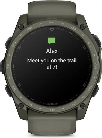 Garmin Tactix 8 AMOLED Cerakote Titan 51mm Waterproof Smartwatch cu Pedometru (Olive Drab)