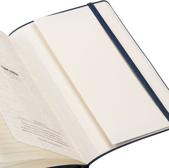 Type Center Agenda Săptămânală A5 2027 Albastră Din Piele 14x20.5cm (cu Personalizare)