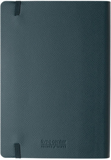 Type Center Daily Agenda A5 2027 Petrol Blue Leather 14x20.5cm (with Personalization)