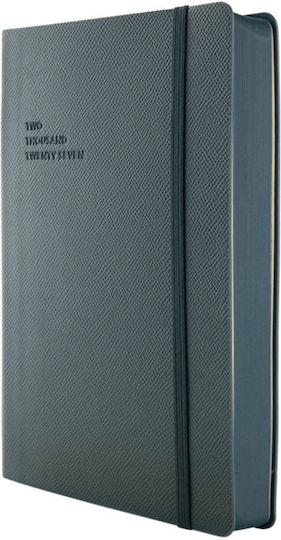 Type Center Daily Agenda A5 2027 Petrol Blue Leather 14x20.5cm (with Personalization)