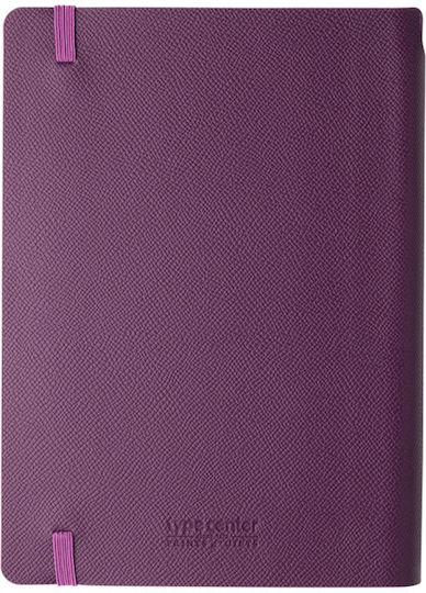 Type Center Ημερήσια Ατζέντα A5 2027 Μωβ Δερμάτινη 14x20.5εκ. (με Προσωποποίηση)