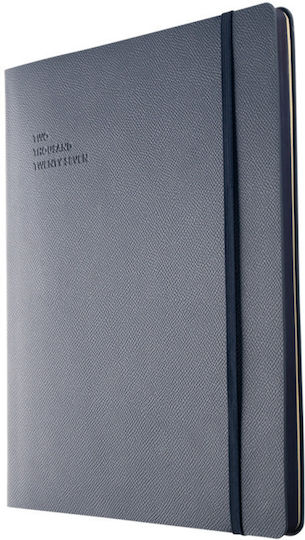 Type Center Εβδομαδιαία Ατζέντα B5 2027 Μπλε Δερμάτινη 5x26εκ. (με Προσωποποίηση)