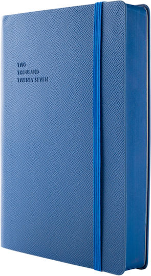 Type Center Ημερήσια Ατζέντα A5 2027 Μπλε Δερμάτινη 14x20.5εκ. (με Προσωποποίηση)