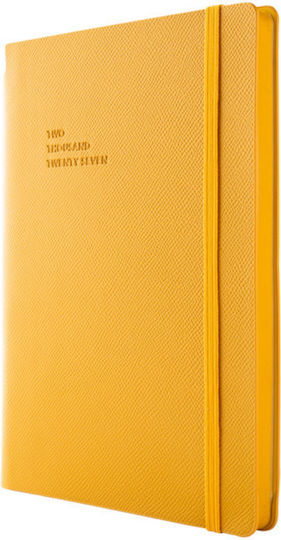 Type Center Wöchentliches Tagebuch A5 2027 Gelbe Leder 14x20,5cm (mit Personalisierung)