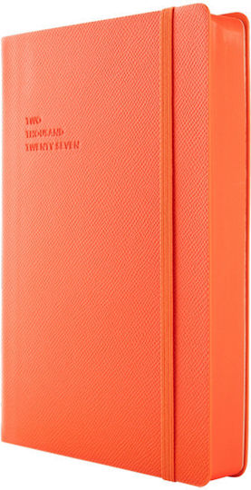 Type Center Daily Agenda A5 2027 Orange Leather 14x20.5cm (with Personalization)