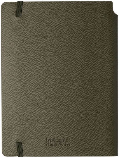 Type Center Weekly Agenda A5 2027 Khaki Leather 14x20.5cm (with Personalization)