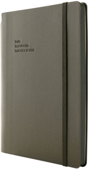 Type Center Weekly Agenda A5 2027 Khaki Leather 14x20.5cm (with Personalization)