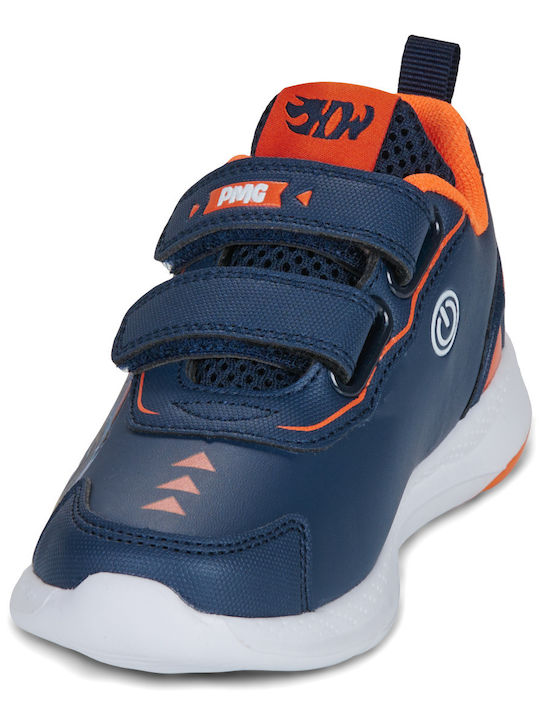 Kids Sneakers with Hoop & Loop Closure and Wheels Blue