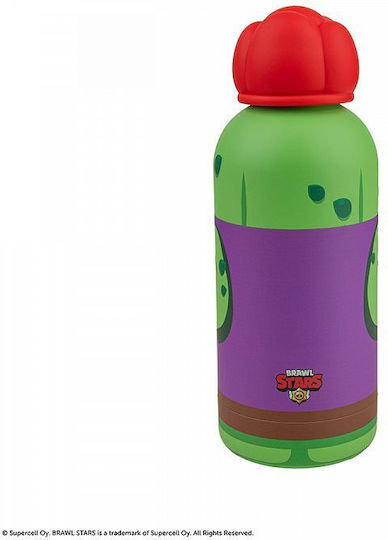 Cinereplicas Sticlă Pentru Copii Din Oțel Inoxidabil Brawl Stars Verde 500ml