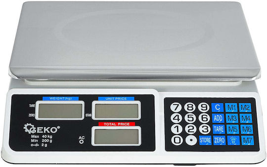 Geko Cântar Electronic Profesional de Precizie cu Capacitate de Cântărire 40kg și Precizie 2gr