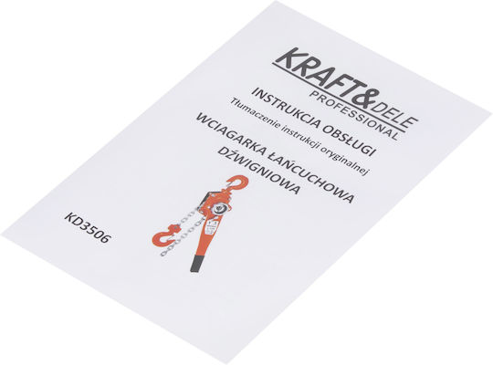 Kraft & Dele Παλάγκο Αλυσίδας για Φορτίο Βάρους έως 750kg σε Γκρι Χρώμα