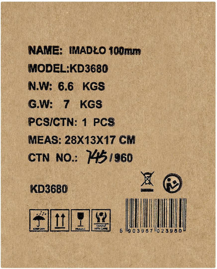 Kraft & Dele Въртяща се менгеме с максимално отваряне 100mm